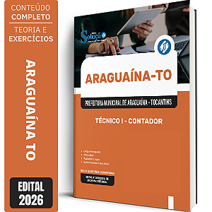 Apostila Prefeitura de Araguaína TO 2026 Técnico 1 - Contador