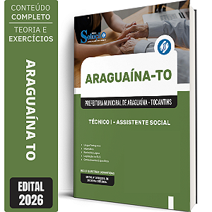 Apostila Prefeitura de Araguaína TO 2026 Técnico 1 - Assistente Social