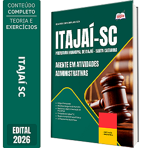 Apostila Prefeitura de Itajaí SC 2026 - Agente em Atividades Administrativas