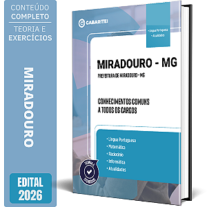 Apostila Prefeitura de Miradouro MG 2026 - Conhecimentos Comuns a todos os Cargos