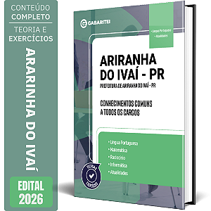 Apostila Prefeitura de Ariranha do Ivaí PR 2026 - Conhecimentos Comuns a todos os Cargos
