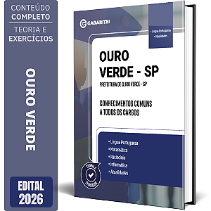 Apostila Prefeitura de Ouro Verde SP 2026 - Conhecimentos Comuns a todos os Cargos