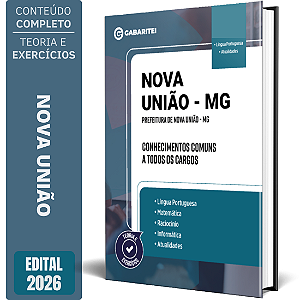 Apostila Prefeitura de Nova União MG 2026 - Conhecimentos Comuns a todos os Cargos