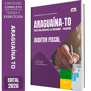 Apostila Prefeitura de Araguaína TO 2026 - Auditor Fiscal
