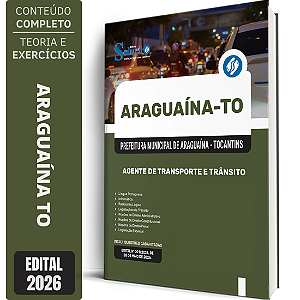 Apostila Prefeitura de Araguaína TO 2026 - Agente de Transporte e Trânsito