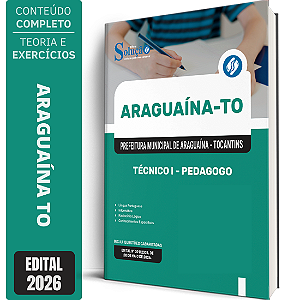 Apostila Prefeitura de Araguaína TO 2026 Técnico 1 - Pedagogo