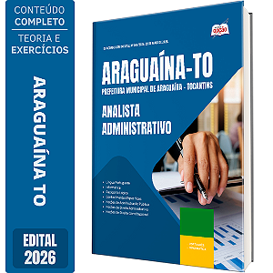Apostila Prefeitura de Araguaína TO 2026 - Analista Administrativo