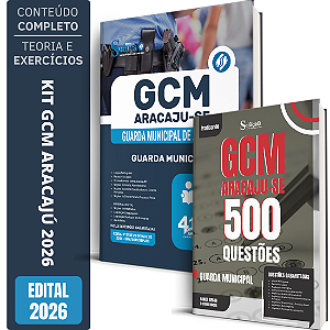 Kit GCM Aracajú Se 2026 Apostila Guarda Municipal + 500 Questões