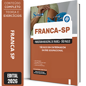 Apostila Prefeitura de Franca SP 2026 Técnico em Enfermagem - Saúde Ocupacional