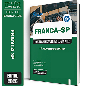 Apostila Prefeitura de Franca SP 2026 - Técnico em Informática
