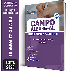 Apostila Prefeitura de Campo Alegre AL 2026 - Professor de Língua Inglesa