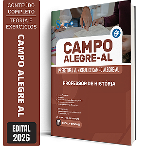 Apostila Prefeitura de Campo Alegre AL 2026 - Professor de História