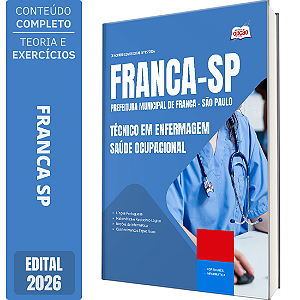 Apostila Prefeitura de Franca SP 2026 Técnico em Enfermagem - Saúde Ocupacional