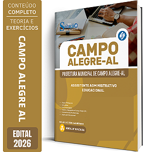 Apostila Prefeitura de Campo Alegre AL 2026 - Assistente Administrativo Educacional