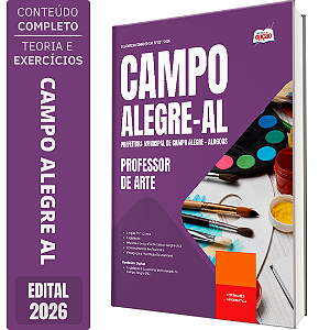Apostila Prefeitura de Campo Alegre AL 2026 - Professor de Arte