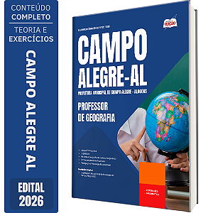 Apostila Prefeitura de Campo Alegre AL 2026 - Professor de Geografia