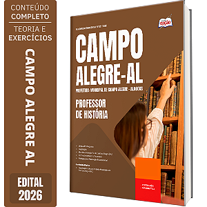 Apostila Prefeitura de Campo Alegre AL 2026 - Professor de História