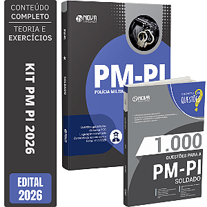 KIT PM PI 2026 Apostila Soldado PM Piauí + Livro 1000 Questões