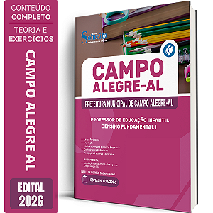 Apostila Prefeitura de Campo Alegre AL 2026 - Professor de Educação Infantil e Ensino Fundamental 1