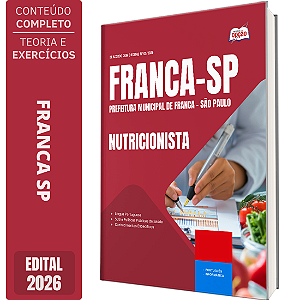 Apostila Prefeitura de Franca SP 2026 - Nutricionista