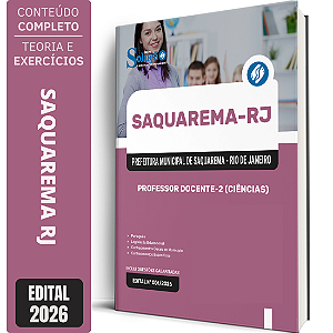 Apostila Prefeitura de Saquarema RJ 2026 - Professor Docente 2 Ciências