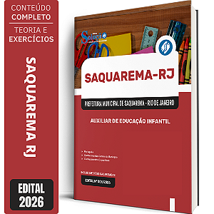 Apostila Prefeitura de Saquarema RJ 2026 - Auxiliar de Educação Infantil