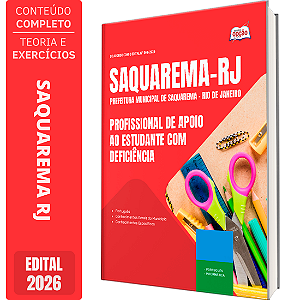 Apostila Prefeitura de Saquarema RJ 2026 - Profissional de Apoio ao Estudante com Deficiência