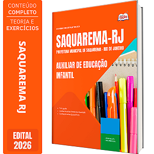 Apostila Prefeitura de Saquarema RJ 2026 - Auxiliar de Educação Infantil