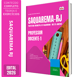 Apostila Prefeitura de Saquarema RJ 2026 - Professor Docente 1