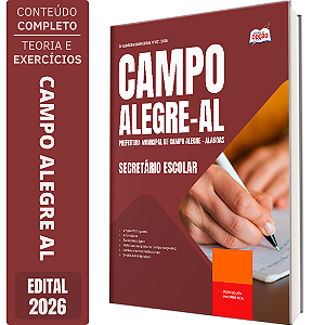 Apostila Prefeitura de Campo Alegre AL 2026 - Secretário Escolar