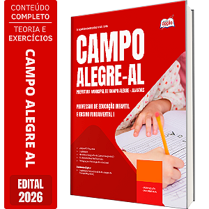 Apostila Prefeitura de Campo Alegre AL 2026 - Professor de Educação Infantil e Ensino Fundamental 1