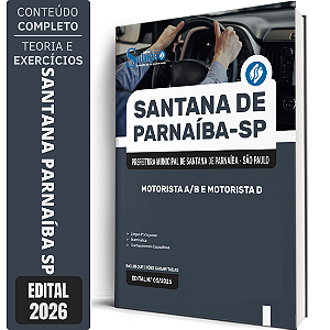 Apostila Prefeitura de Santana de Parnaíba SP 2026 - Motorista A/B e Motorista D