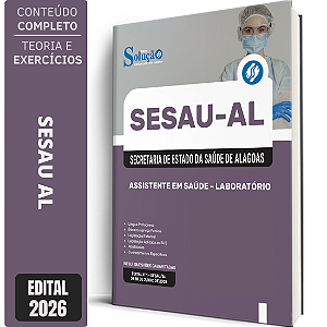Apostila SESAU AL 2026 Assistente em Saúde - Laboratório