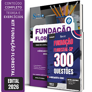 Kit Apostila Fundação Florestal 2026 - Ciências Biológicas e Biologia + Caderno de 300 Questões - Conhecimentos Gerais
