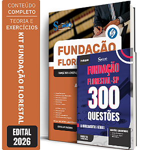 Kit Apostila Fundação Florestal 2026 Advogado + Caderno de 300 Questões - Conhecimentos Gerais