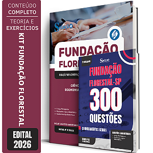 Kit Apostila Fundação Florestal 2026 Ciências Econômicas + Caderno de 300 Questões - Conhecimentos Gerais
