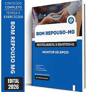 Apostila Prefeitura de Bom Repouso MG 2026 - Monitor de Apoio
