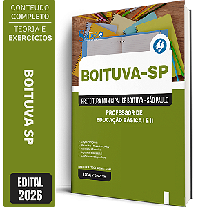 Apostila Prefeitura de Boituva SP 2026 - Professor de Educação Básica 1 e 2
