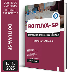 Apostila Prefeitura de Boituva SP 2026 - Diretor(a) de Escola