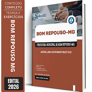 Apostila Prefeitura de Bom Repouso MG 2026 - Auxiliar Administrativo