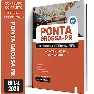 Apostila Prefeitura de Ponta Grossa PR 2026 - Agente Municipal de Trânsito 2