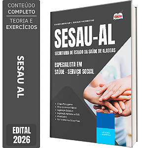 Apostila SESAU AL 2026 Especialista em Saúde - Serviço Social