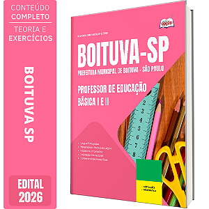 Apostila Prefeitura de Boituva SP 2026 - Professor de Educação Básica 1 e 2