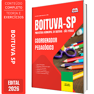 Apostila Prefeitura de Boituva SP 2026 - Coordenador Pedagógico