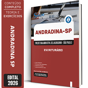 Apostila Prefeitura de Andradina SP 2026 - Escriturário