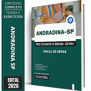 Apostila Prefeitura de Andradina SP 2026 - Fiscal de Obras