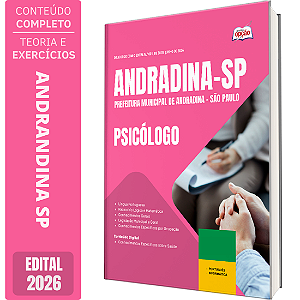 Apostila Prefeitura de Andradina SP 2026 - Psicólogo