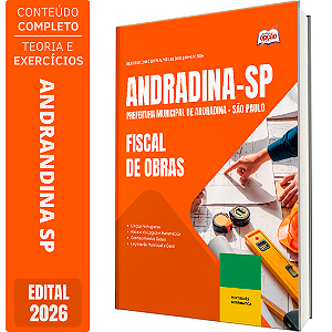 Apostila Prefeitura de Andradina SP 2026 - Fiscal de Obras