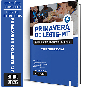 Apostila Prefeitura de Primavera do Leste MT 2026 - Assistente Social