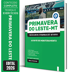 Apostila Prefeitura de Primavera do Leste MT 2026 - Agente de Monitoramento